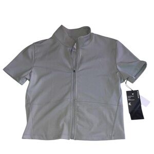 KYODAN - Zip up short sleeve mock collar top